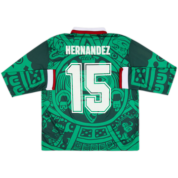 Camiseta ABA Sport de Reedición de Manga Larga de local de México 1998 Hernandez #15