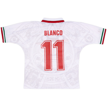 Camiseta ABA Sport reedición de visitante de México 1998 Blanco #11
