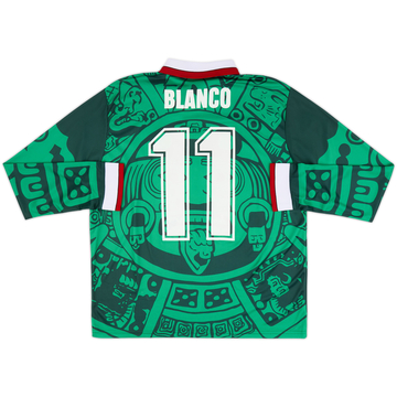 Camiseta ABA Sport reedición de local de manga larga del Mexico 1998 Blanco #11