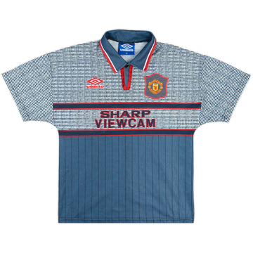 1995-96 Manchester United Away Shirt - 8/10 - (L.Boys)