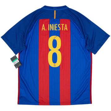 2009-10 Barcelona Home Shirt A.Iniesta #8 - 10/10 - (XL)