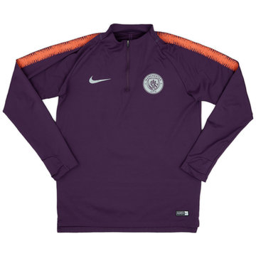 2018-19 Manchester City Nike 1/4 Zip Training Top - 9/10 - (S)