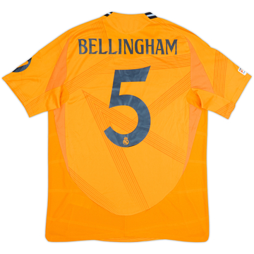 Camiseta auténtica de visitante del Real Madrid 2024-25 Bellingham #5 (L)