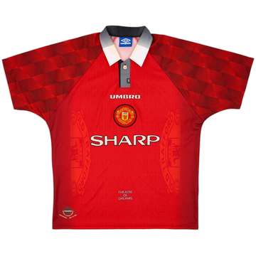 90s マンチェスターユナイテッド Umbro ユニフォーム(ホーム)96-98 1996-98 Manchester United Home Shirt - 5/10 - (XL)
