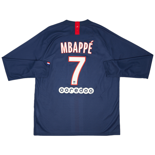 2019 20 Paris Saint Germain Home L S Shirt Mbappe 7 XXL