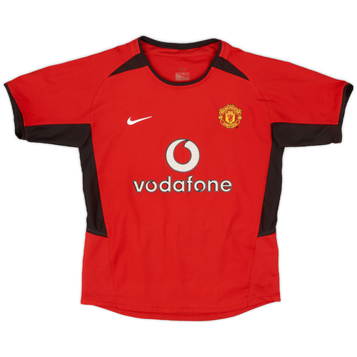 2002 04 Manchester United Home Shirt 9 10 S.Boys