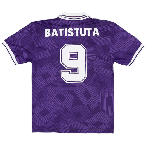1991 92 Fiorentina Home Shirt Batistuta 9 8 10 L