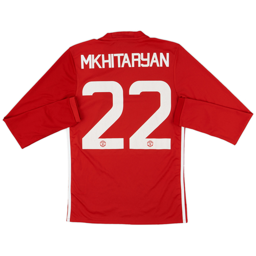 Manchester United No22 Mkhitaryan Red Home Soccer Club Jersey