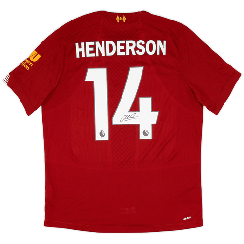 2019 20 Liverpool Authentic Signed Home Shirt Henderson 14 8
