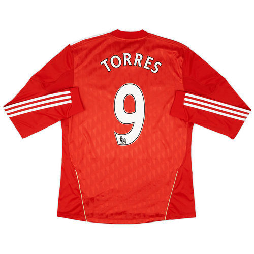 2010 12 Liverpool Home L S Shirt Torres 9 9 10 L