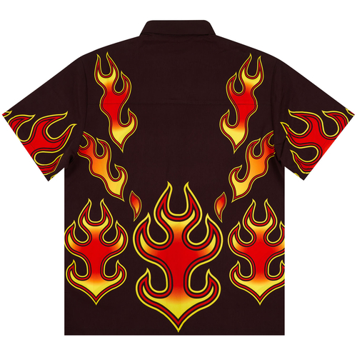 Black shirt with flames store