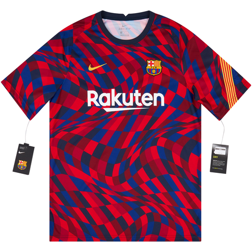2020 21 Barcelona Nike Pre Match Training Shirt
