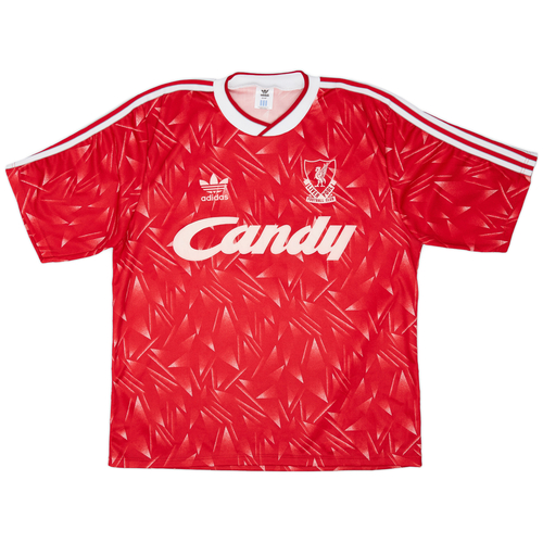 1989 91 Liverpool Home Shirt 9 10 L
