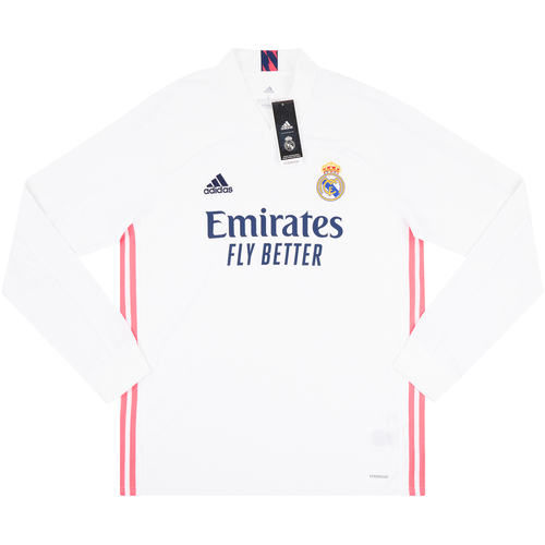 2020 21 Real Madrid Home L S Shirt NEW