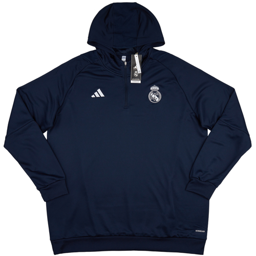 2023 24 Real Madrid adidas 1 4 Zip Hooded Top