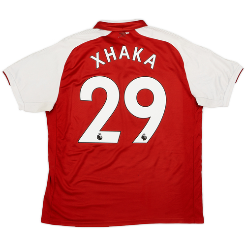 2017 18 Arsenal Home Shirt Xhaka 29 6 10 L