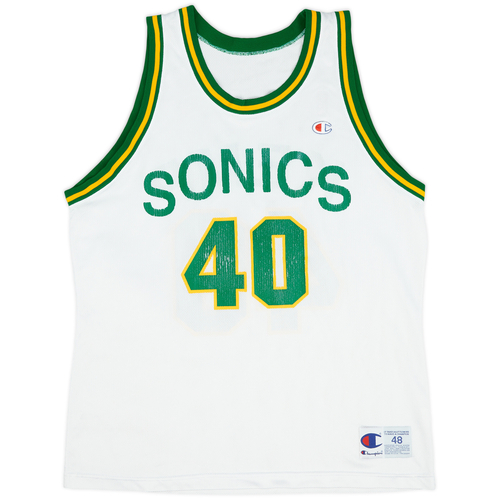 1991 95 Seattle SuperSonics Kemp 40 Champion Home Jersey Good XL