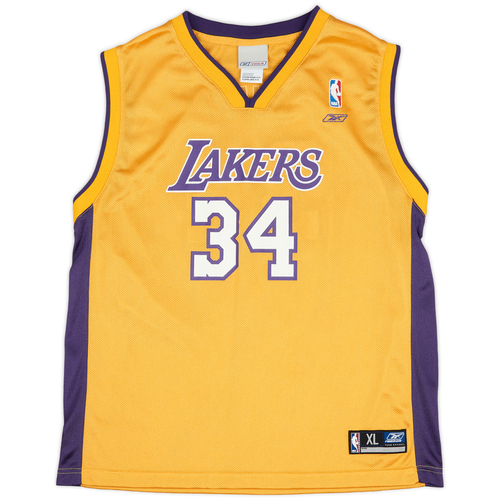 2002 04 LA Lakers O Neal 34 Reebok Home Jersey Excellent XL