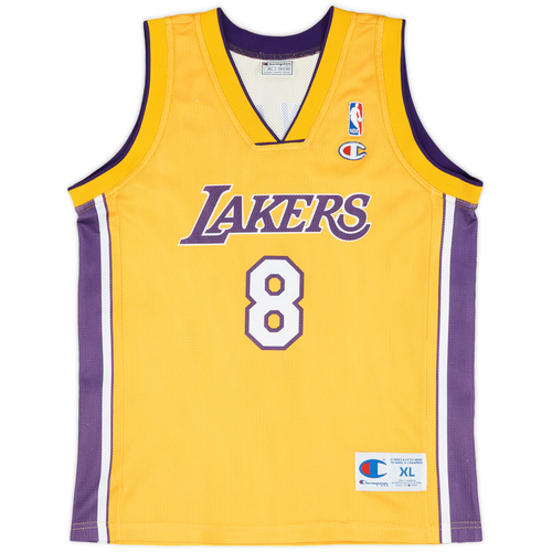 1999 06 LA Lakers Bryant 8 Champion Home Jersey Excellent XL.Kids