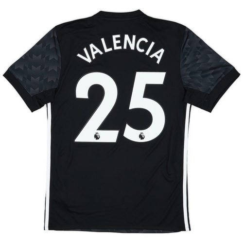 Manchester United No25 Valencia Black Soccer Club Jersey