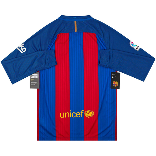 2016 17 Barcelona Home L S Shirt S
