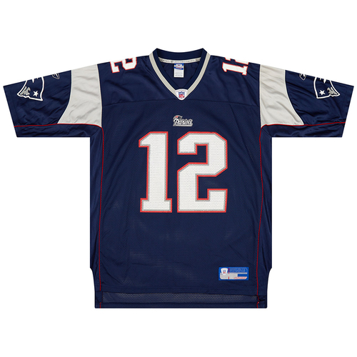 2002 04 New England Patriots Brady 12 Reebok On Field Home