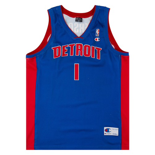 2008 09 Detroit Pistons Iverson 1 Champion Away Jersey Very