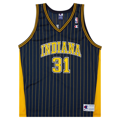 1997 02 Indiana Pacers Miller 31 Champion Away Jersey Excellent XL