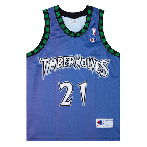 1996 07 Minnesota Timberwolves Garnett 21 Champion Away Jersey Excellent S