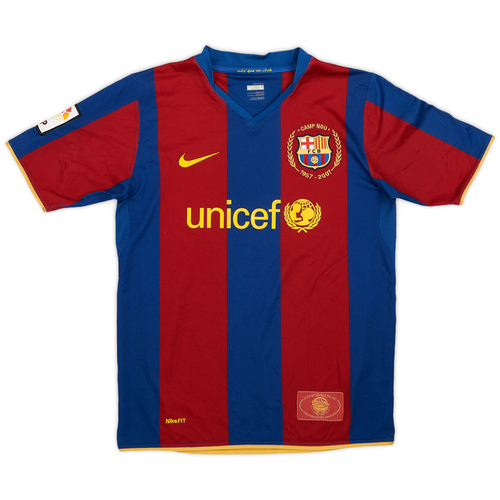 2007 08 Barcelona Home Shirt 9 10 L.Boys