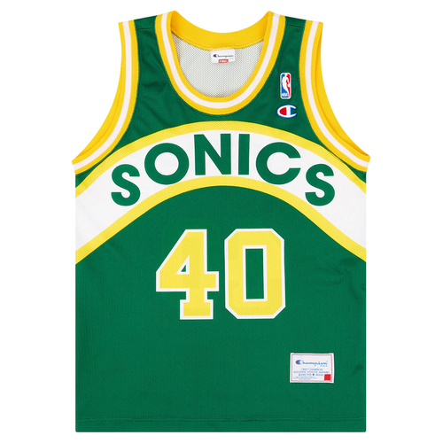 1991 95 Seattle SuperSonics Kemp 40 Champion Away Jersey Very Good XS