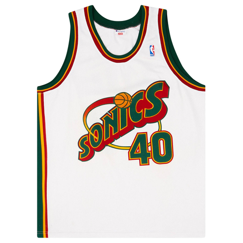 Seattle supersonics white jersey sales