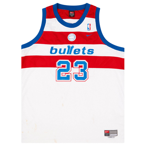 2001 03 Washington Bullets Jordan 23 Nike Swingman Home Jersey Good XXL