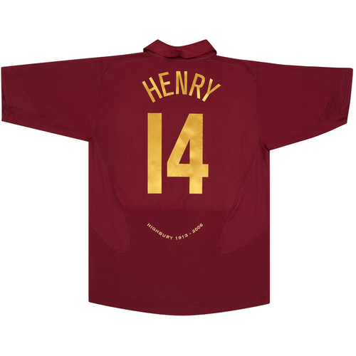 2005 06 Arsenal Home Shirt Henry 14 Very Good 6 10 M