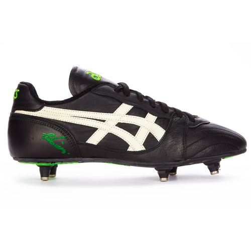 Green and black online asics football boots