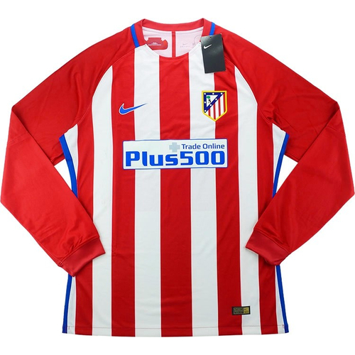 2016 17 Atletico Madrid Player Issue European Home L S Shirt