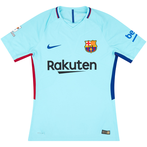 2017 18 Barcelona Match Issue Away Shirt 6 Denis Su rez v