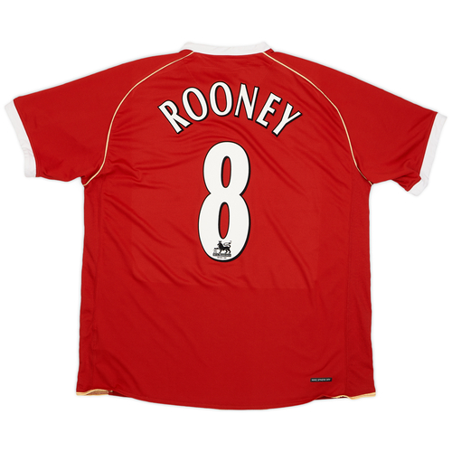 2006 07 Manchester United Home Shirt Rooney 8 9 10 XL