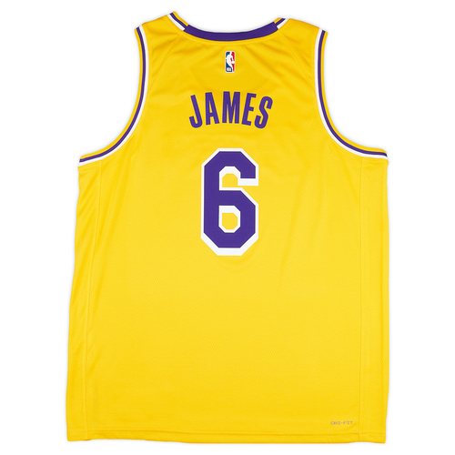 2021 23 LA Lakers James 6 Nike Swingman Away Jersey L