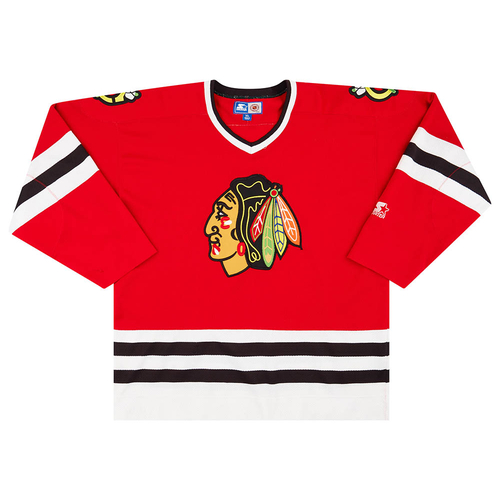 1996 99 Chicago Blackhawks Starter Away Jersey Very Good XL
