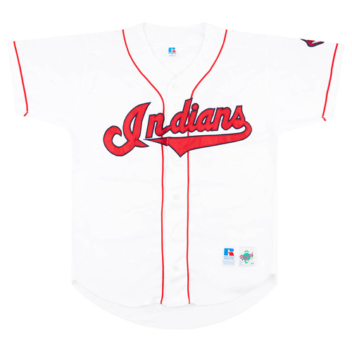 1994 99 Cleveland Indians Russell Athletic Home Jersey Excellent L