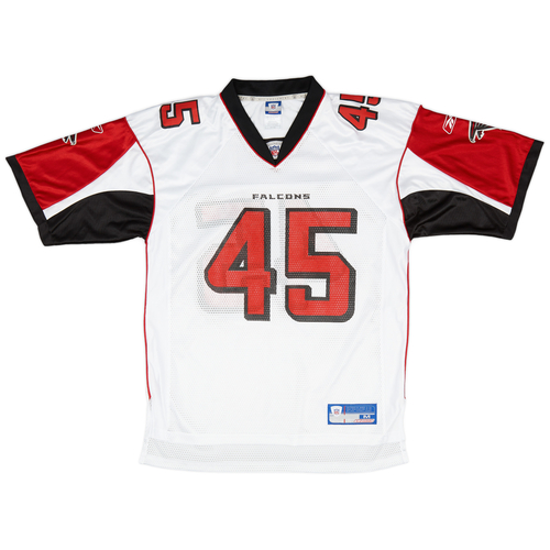 2003 04 Atlanta Falcons Duckett 45 Reebok On Field Away Jersey Excellent M