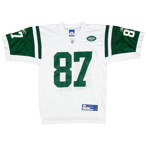 2005 06 New York Jets Coles 87 Reebok On Field Away Jersey