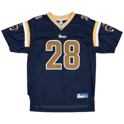 2002 04 St. Louis Rams Faulk 28 Reebok On Field Home Jersey