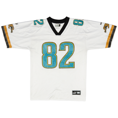 1995 Jacksonville Jaguars Smith 82 Puma Away Jersey Good M