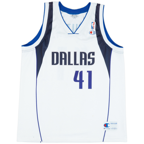 2001 10 Dallas Mavericks Nowitzki 41 Champion Home Jersey Good XL
