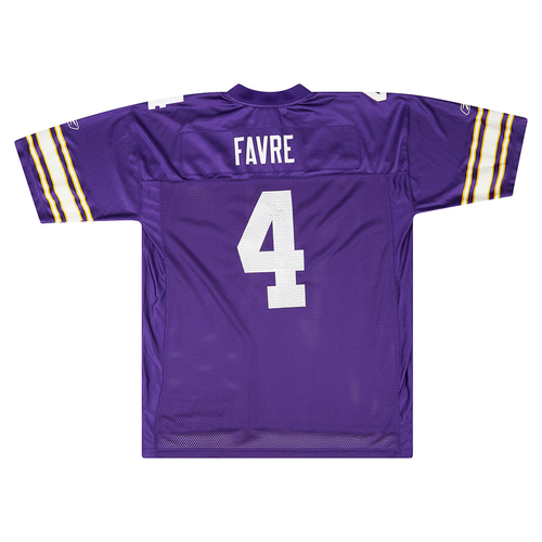 2009 Minnesota Vikings Favre 4 Reebok On Field Alternate Jersey