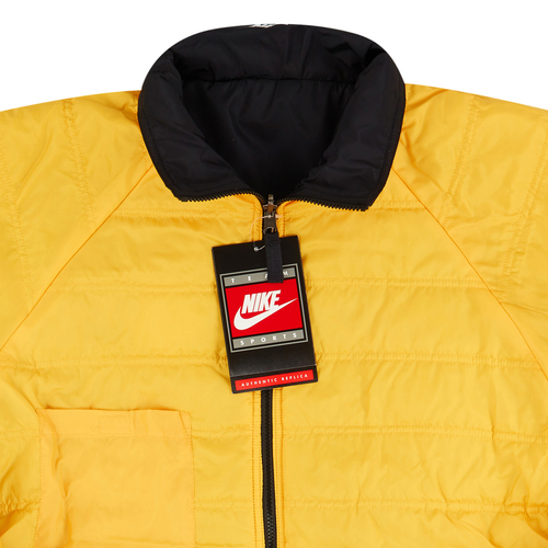 Nike yellow padded sale reversible jacket with hood