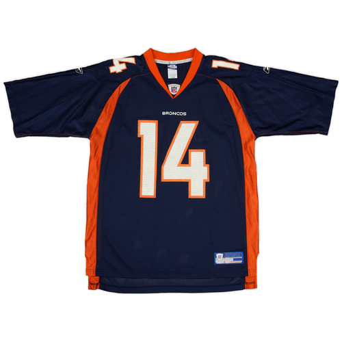 2002 Denver Broncos Griese 14 Reebok On Field Home Jersey Very