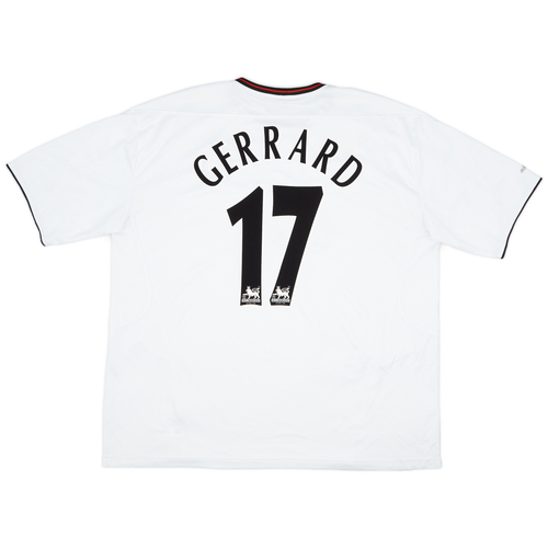 2003 04 Liverpool Away Shirt Gerrard 17 7 10 XXL